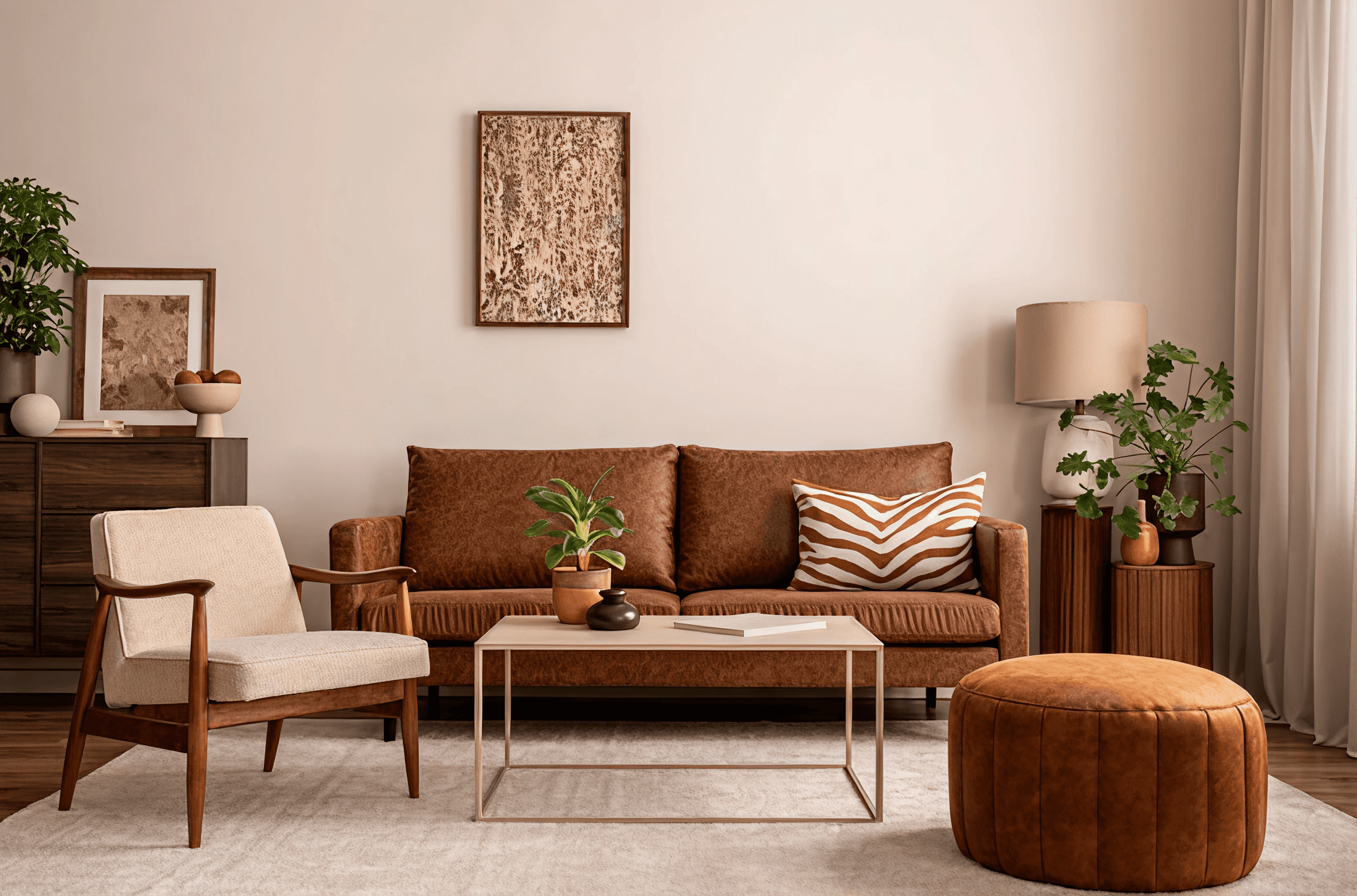 Contemporary living room representing Harrow and Vale lettings